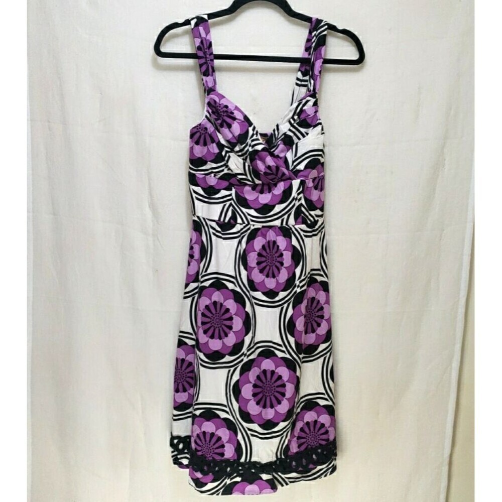 Coquette Dress Sequin Hearts Purple White Fit and Flare Dress Size 13 *FLAW
